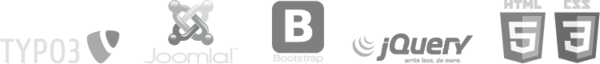 CMS-System Typo3, Joomla, Bootstrap, jQuery, Html5, CSS3